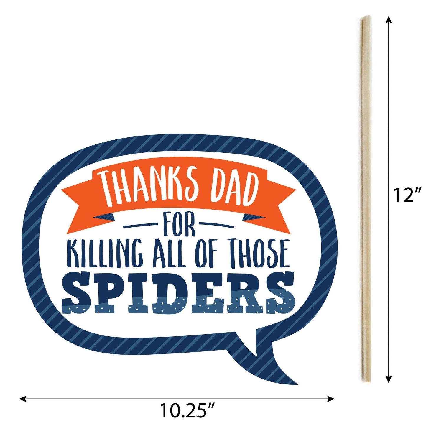 Funny Happy Father's Day - We Love Dad Party Photo Booth Props Kit - 10 Piece