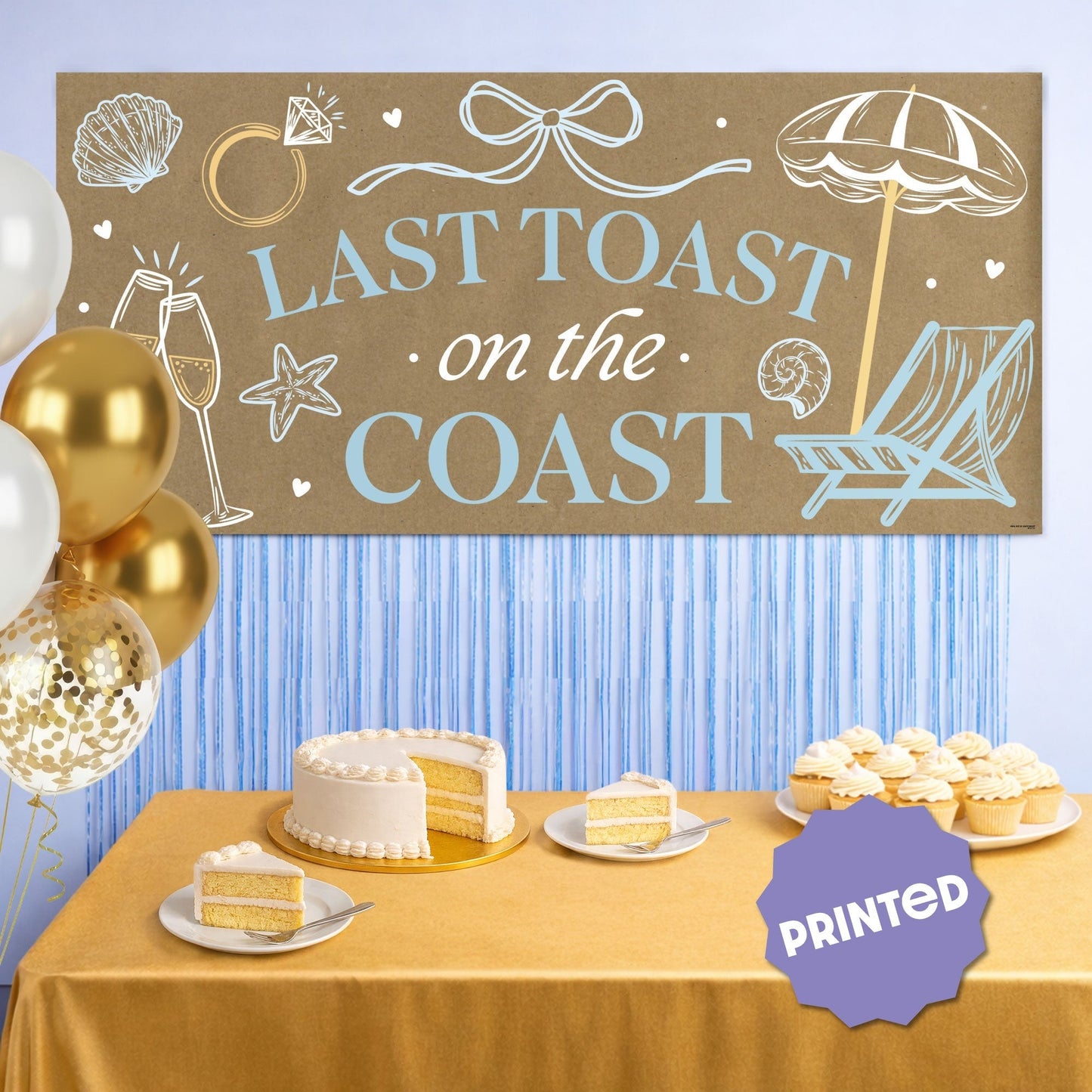 Last Toast on the Coast Kraft Banner