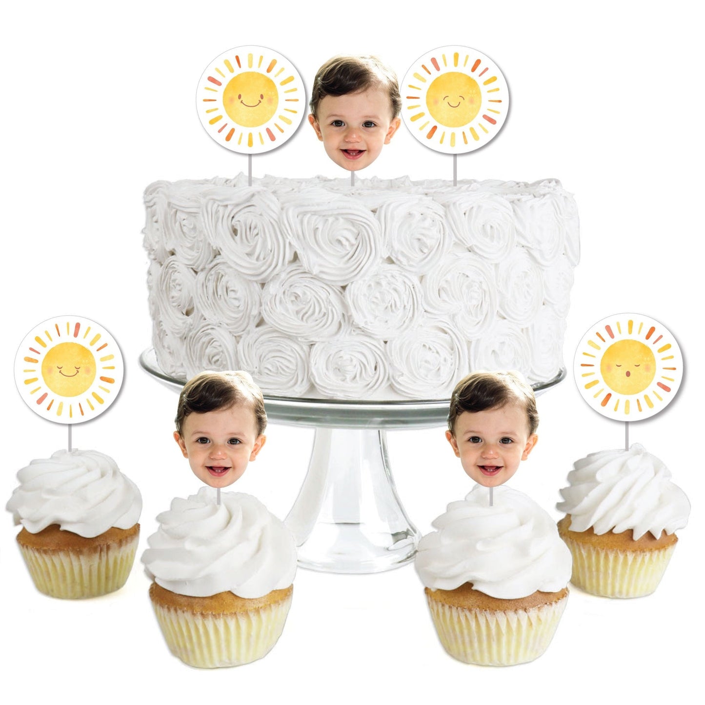 Custom Face Treat Decor - First Trip Around the Sun - 24 Ct