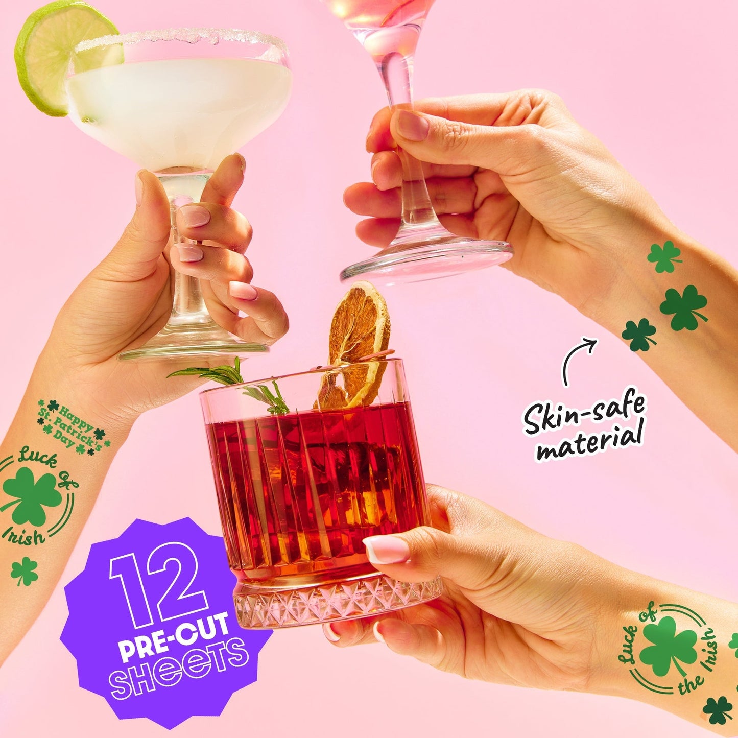 St. Patrick's Day Temporary Tattoos - 60 Ct