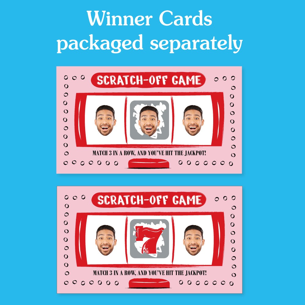 Custom Face Lucky In Love Scratch Off Card Game - 22 Ct
