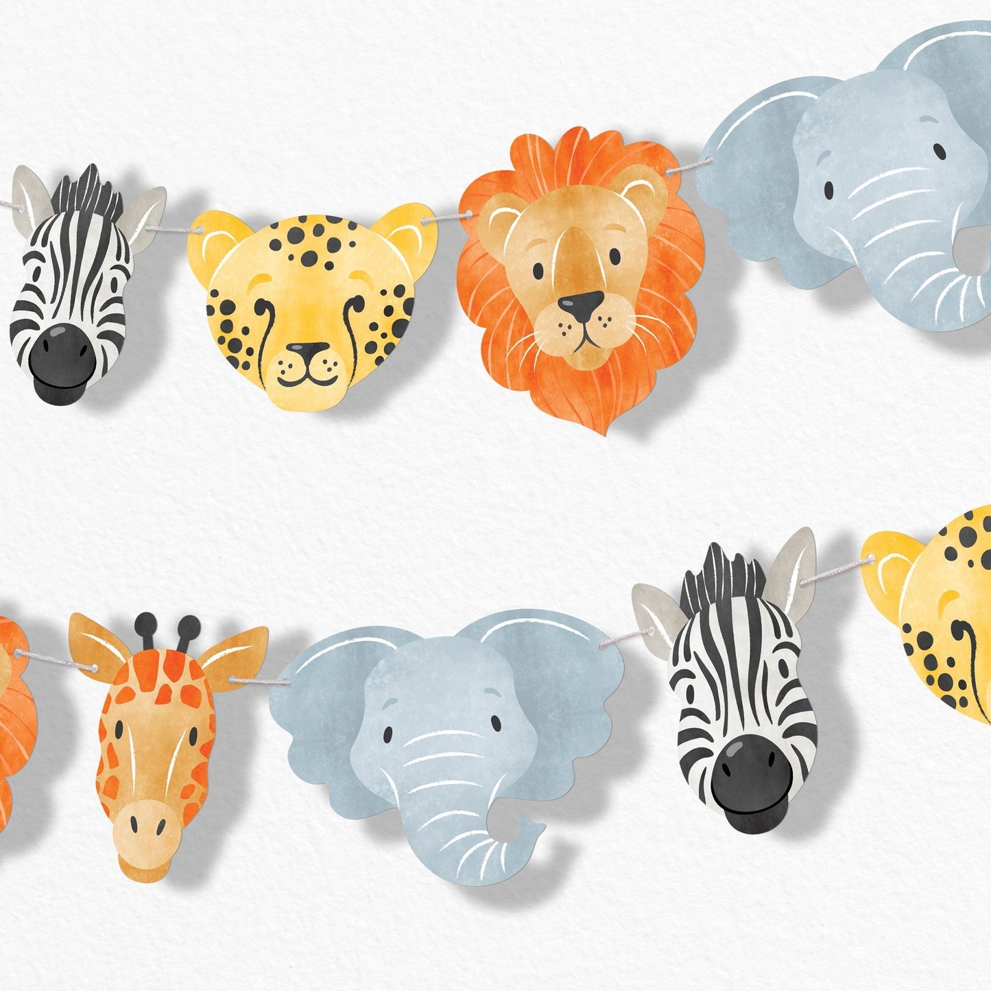 Safari Animals Garland Banner - 15 Pc
