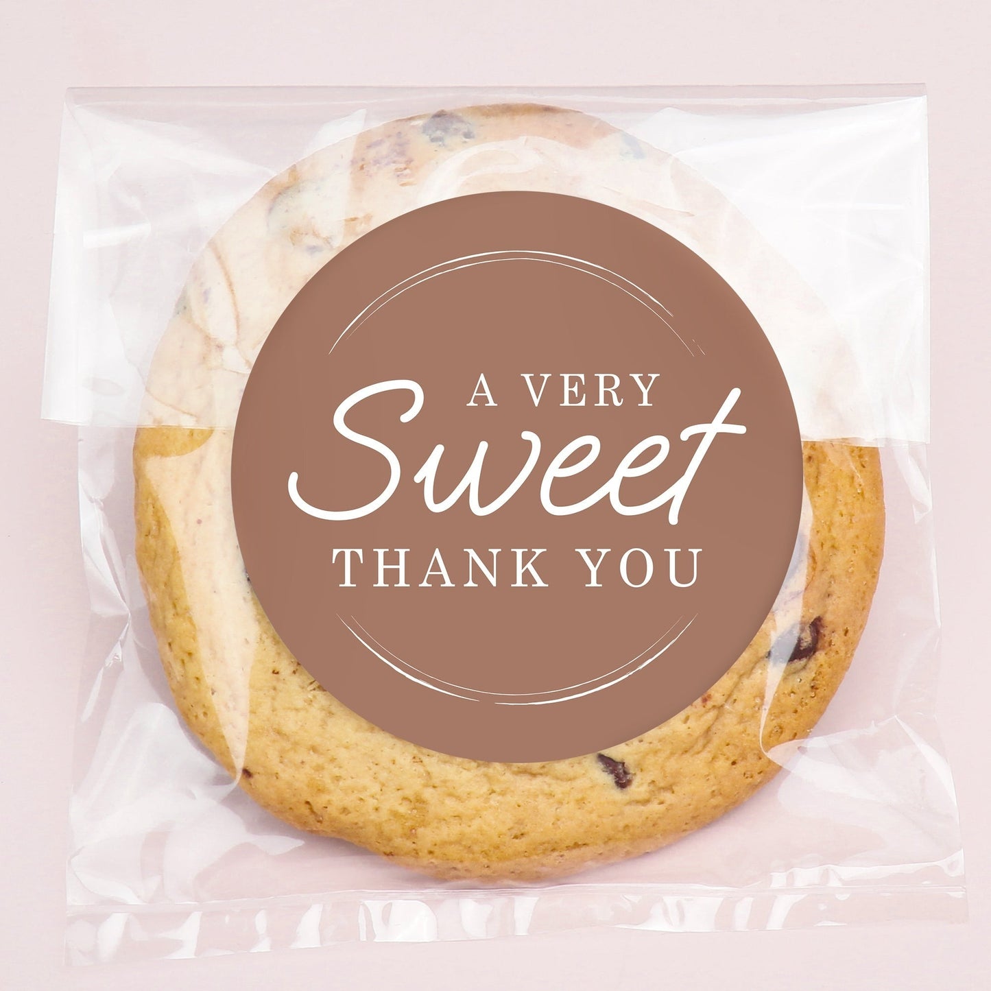 Sweet Wedding Thank You Stickers & Clear Cookie Bags - 25 Ct