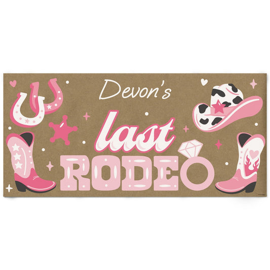 Custom Text Last Rodeo Kraft Banner