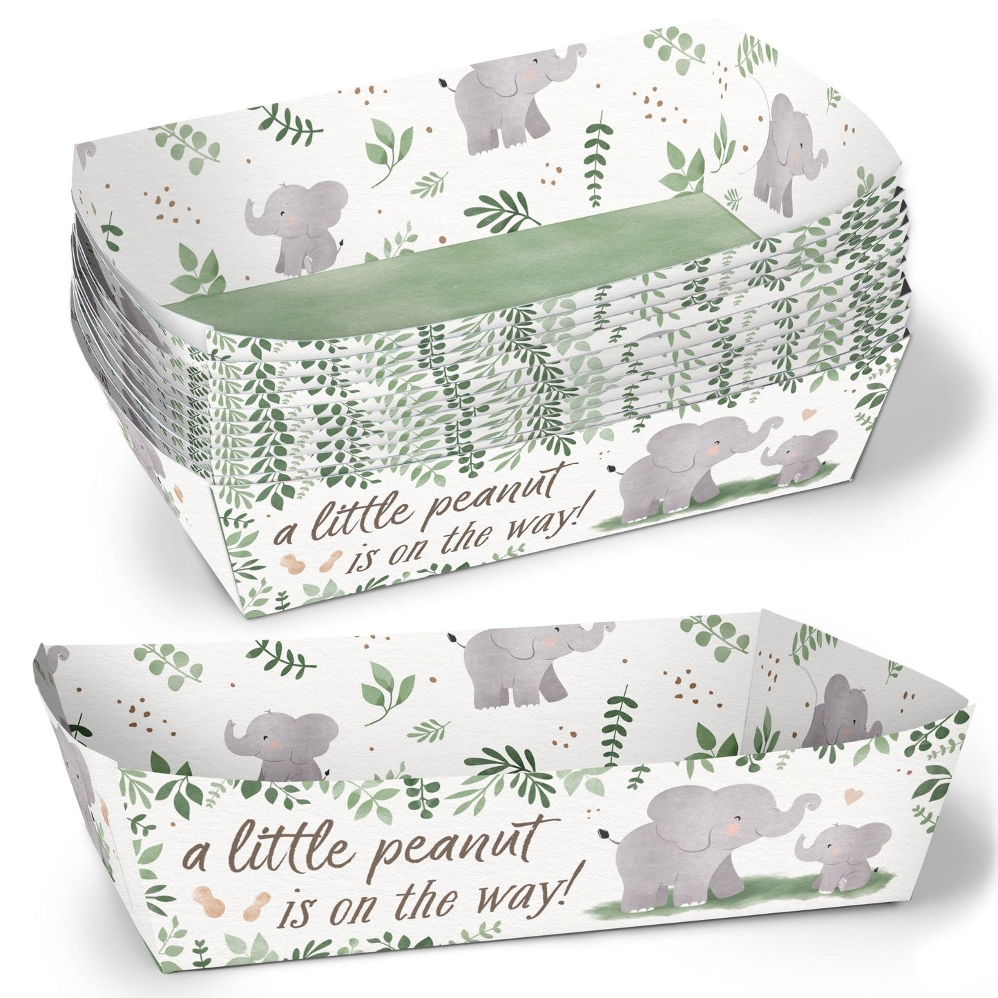 Elephant Party Paper Food Trays