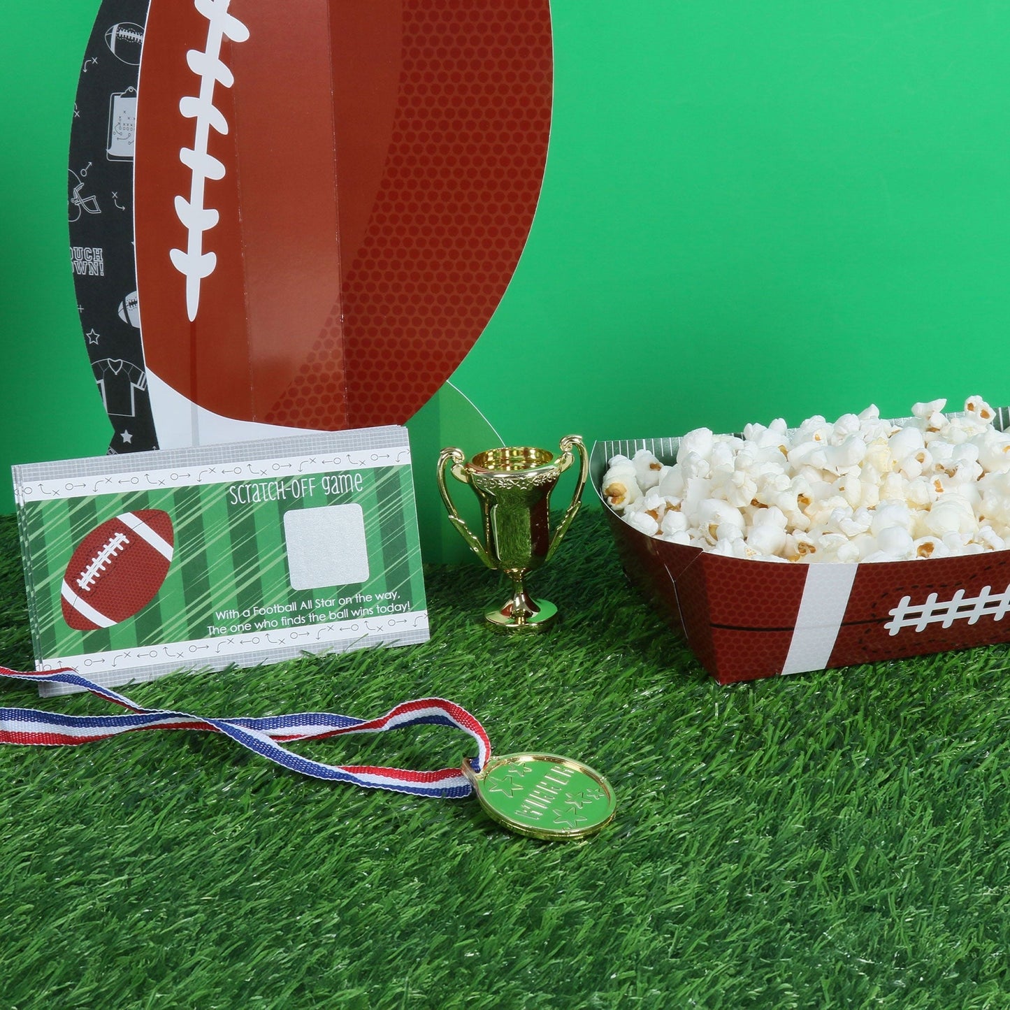 End Zone - Football - Baby Shower or Birthday Party Game Scratch Off Cards - 22 Count