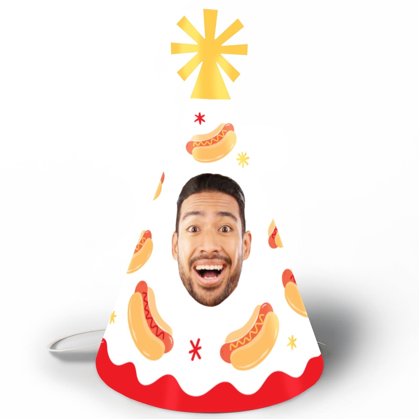 Custom Hot Dog Cone Hats - 8 Ct