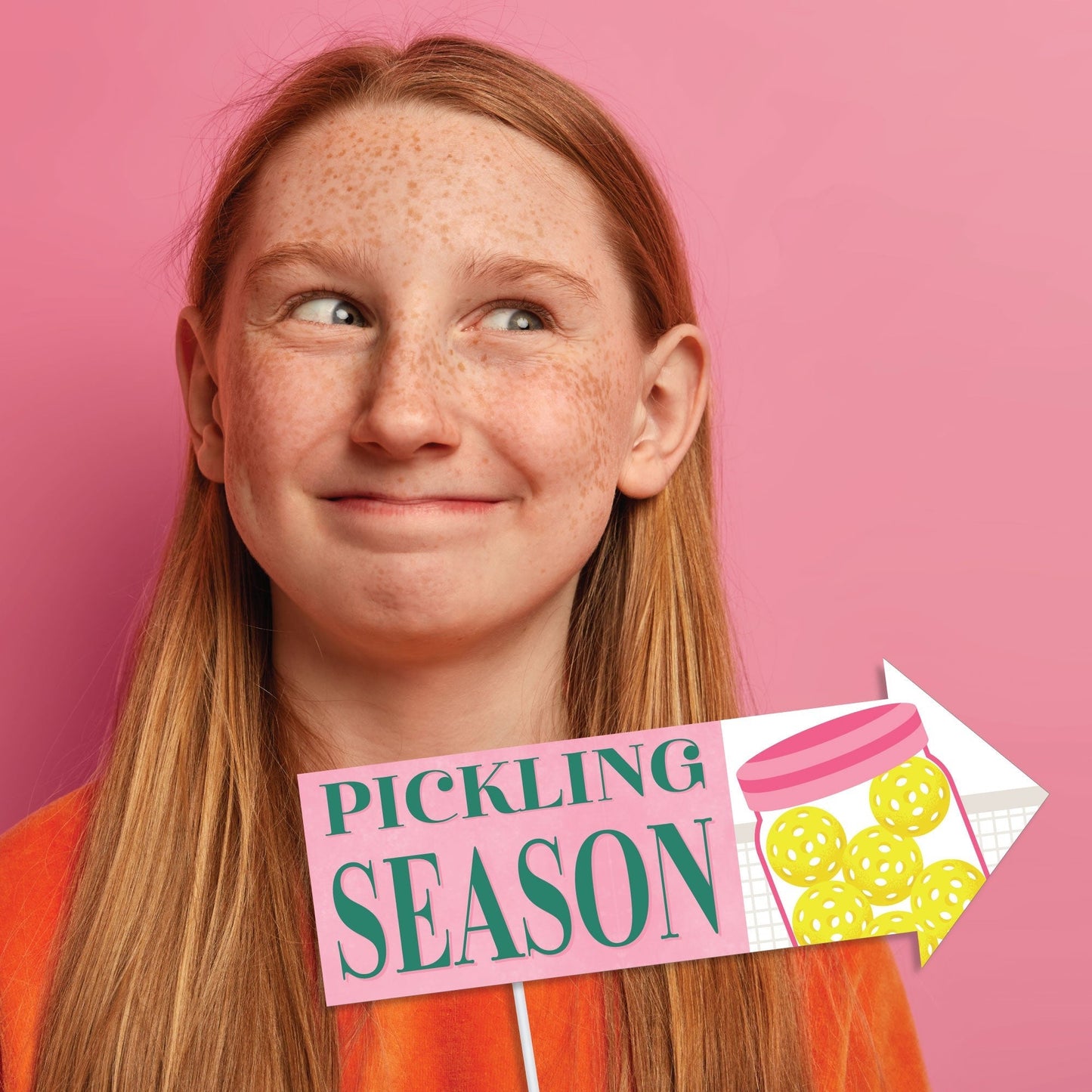 Pink Pickleball Funny Photo Props - 10 Ct