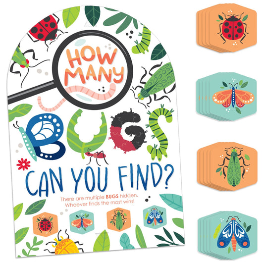 Buggin' Out - Bugs Birthday Party Scavenger Hunt - 1 Stand and 48 Game Pieces - Hide and Find Game