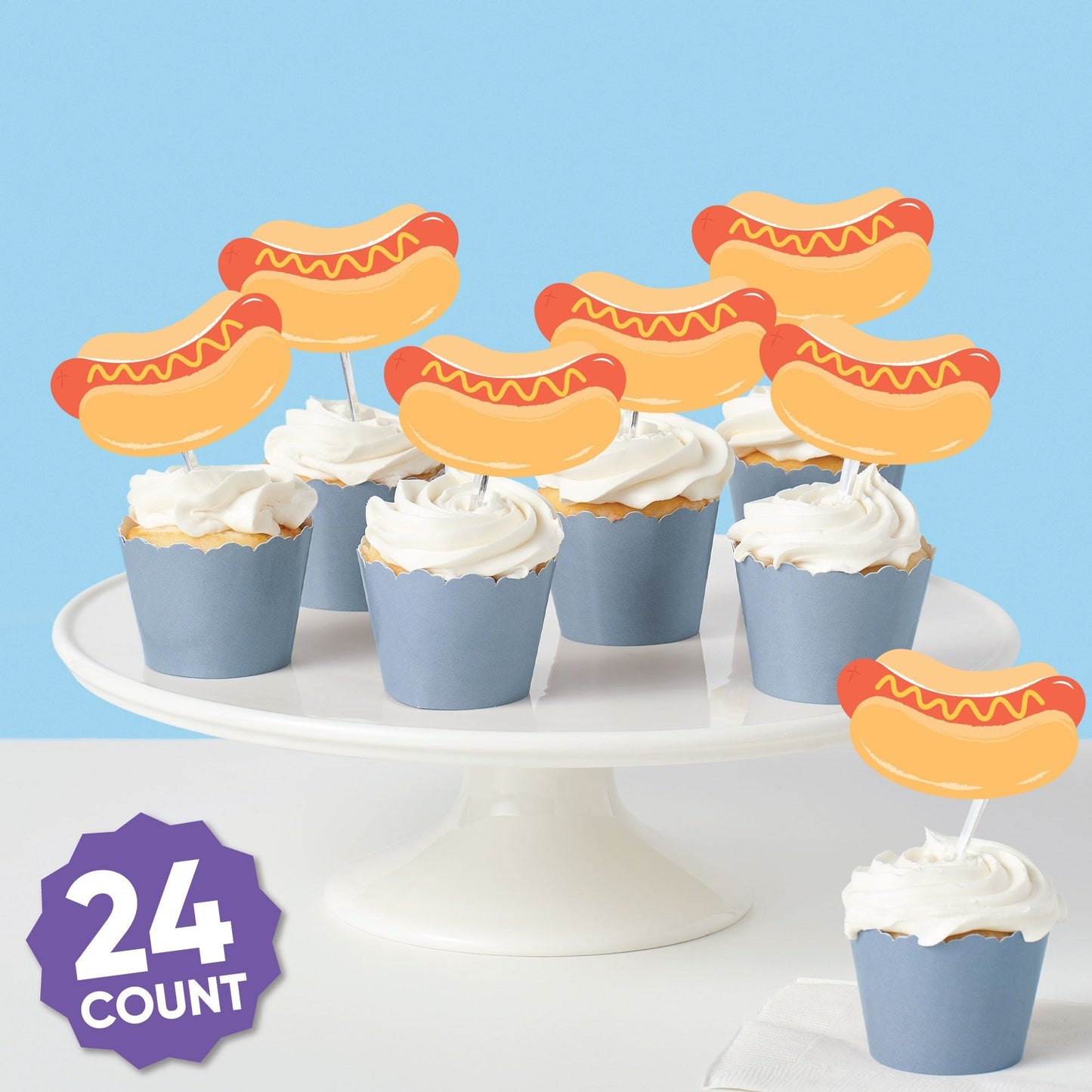 Hot Dog Treat Picks - 24 Ct