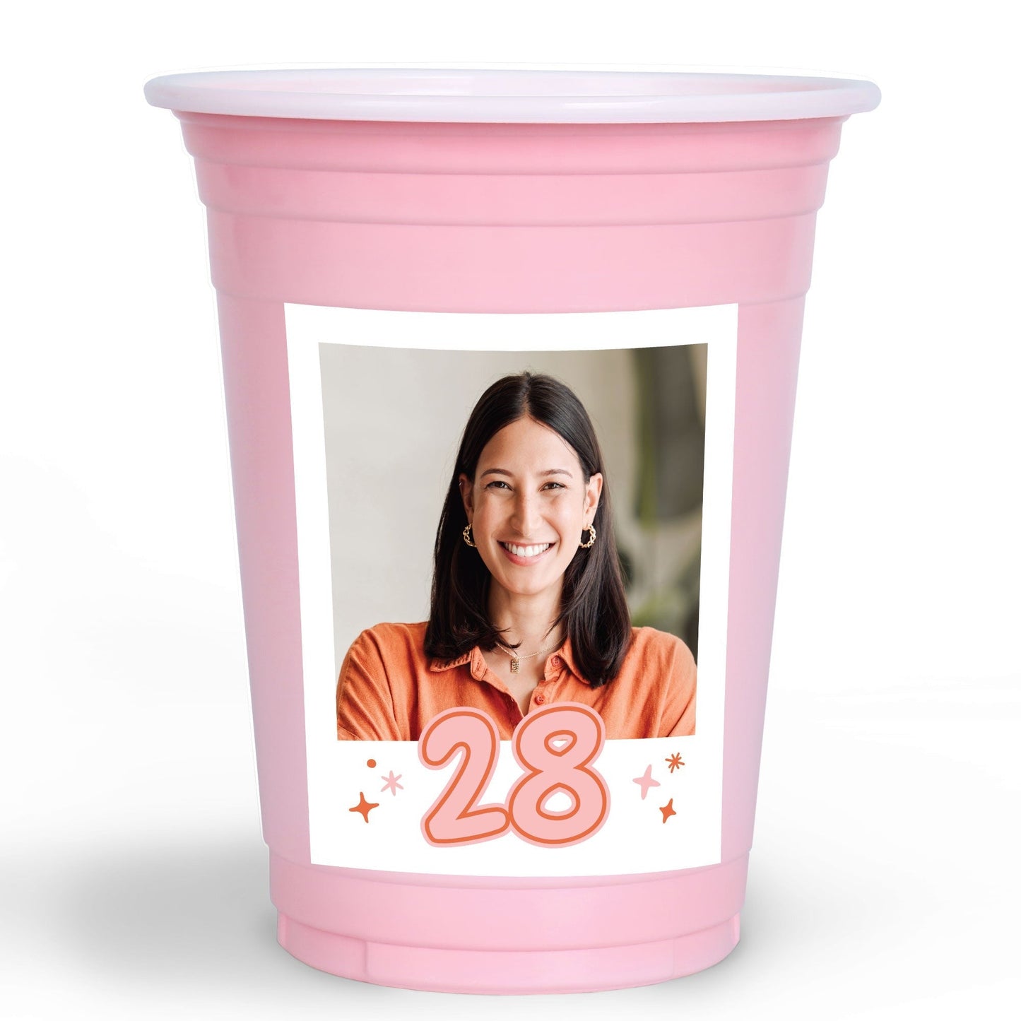 Custom Photo Party Cups - Look Who's Birthday - 16 Ct