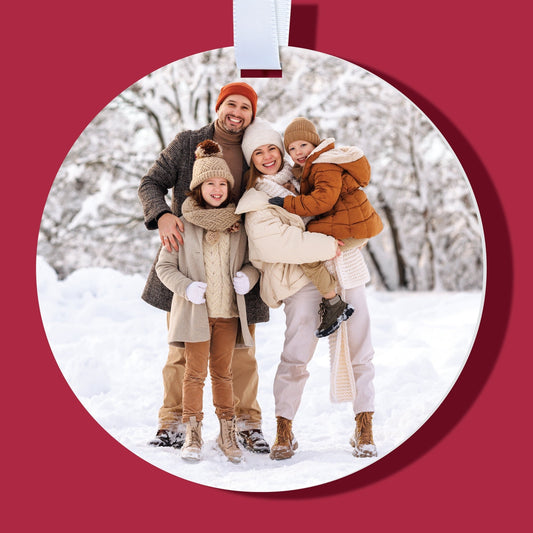 Custom Photo Tree Ornaments - 12 Ct