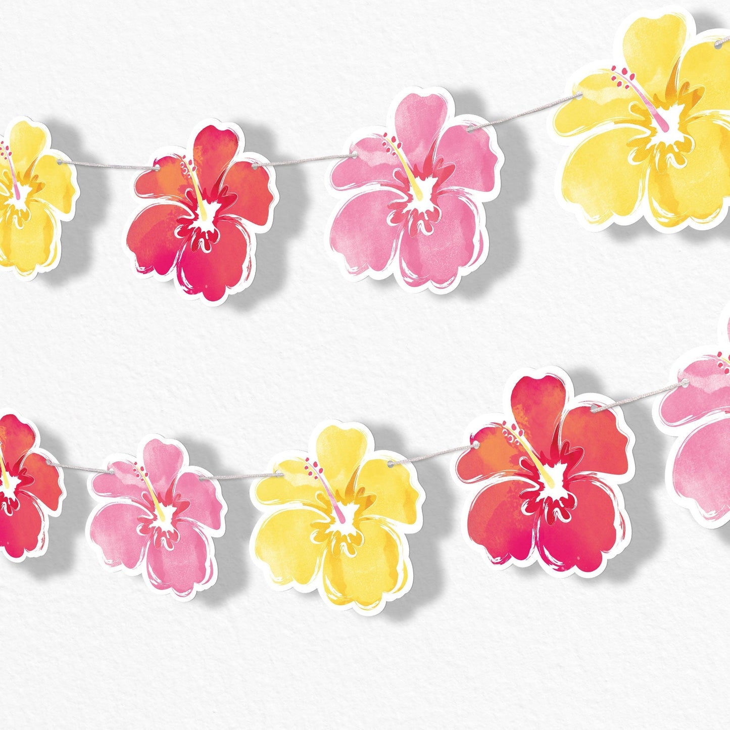 Hawaiian Luau Garland Banner - 15 Pc