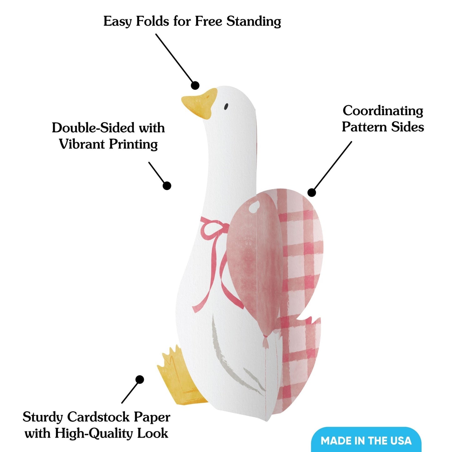 One Silly Goose Pink 3D Centerpieces - 8 Ct