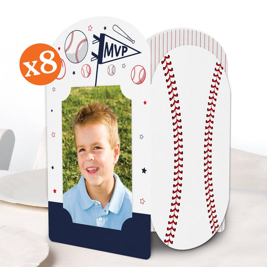 Baseball Photo Centerpieces - 8 Ct