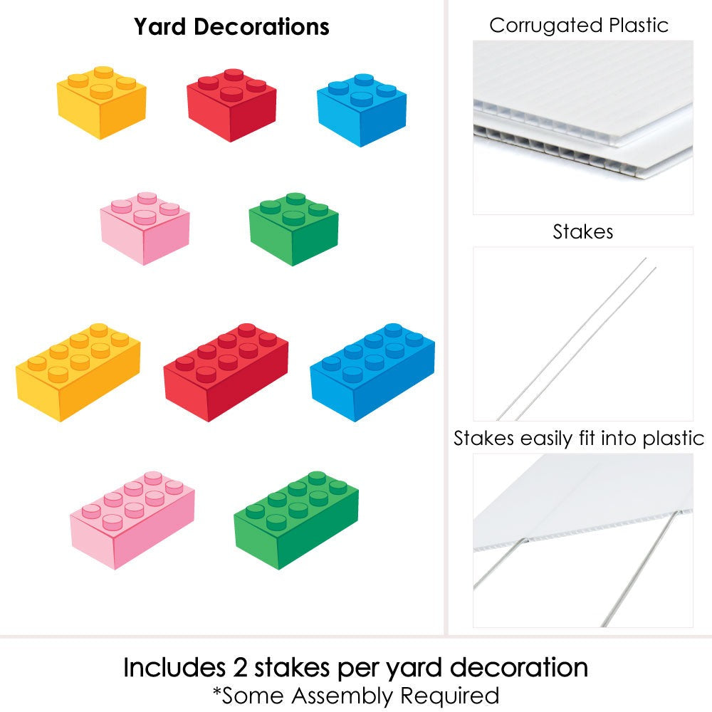 Building Blocks Yard Signs - 10 Ct