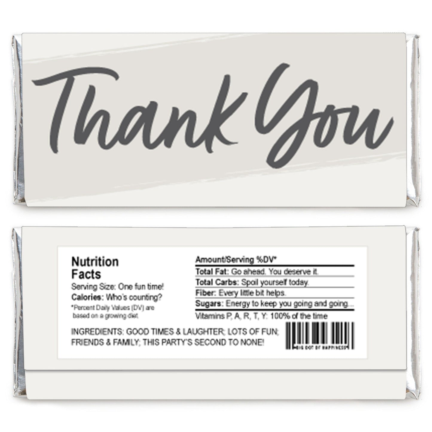 Champagne Elegantly Simple - Candy Bar Wrapper Guest Party Favors - Set of 24