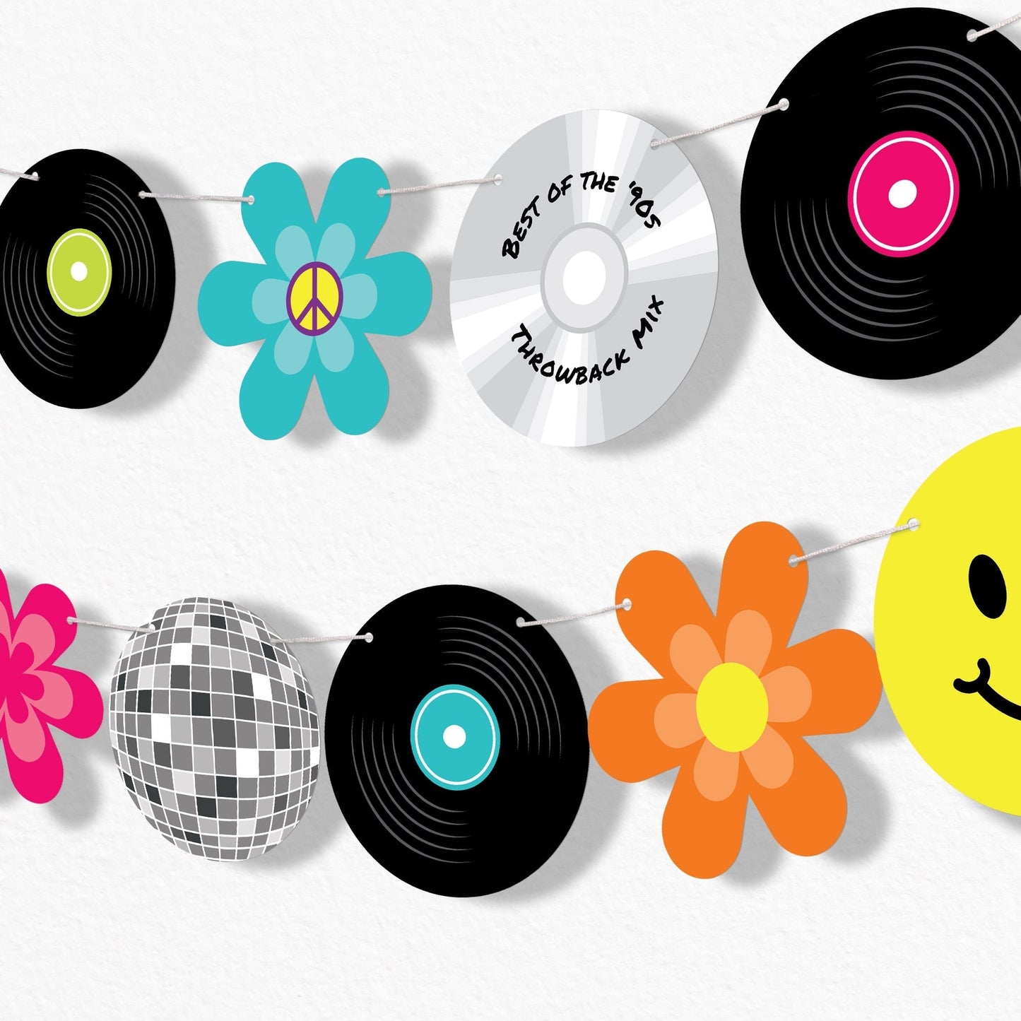 Through the Decades Garland Banner - 15 Pc
