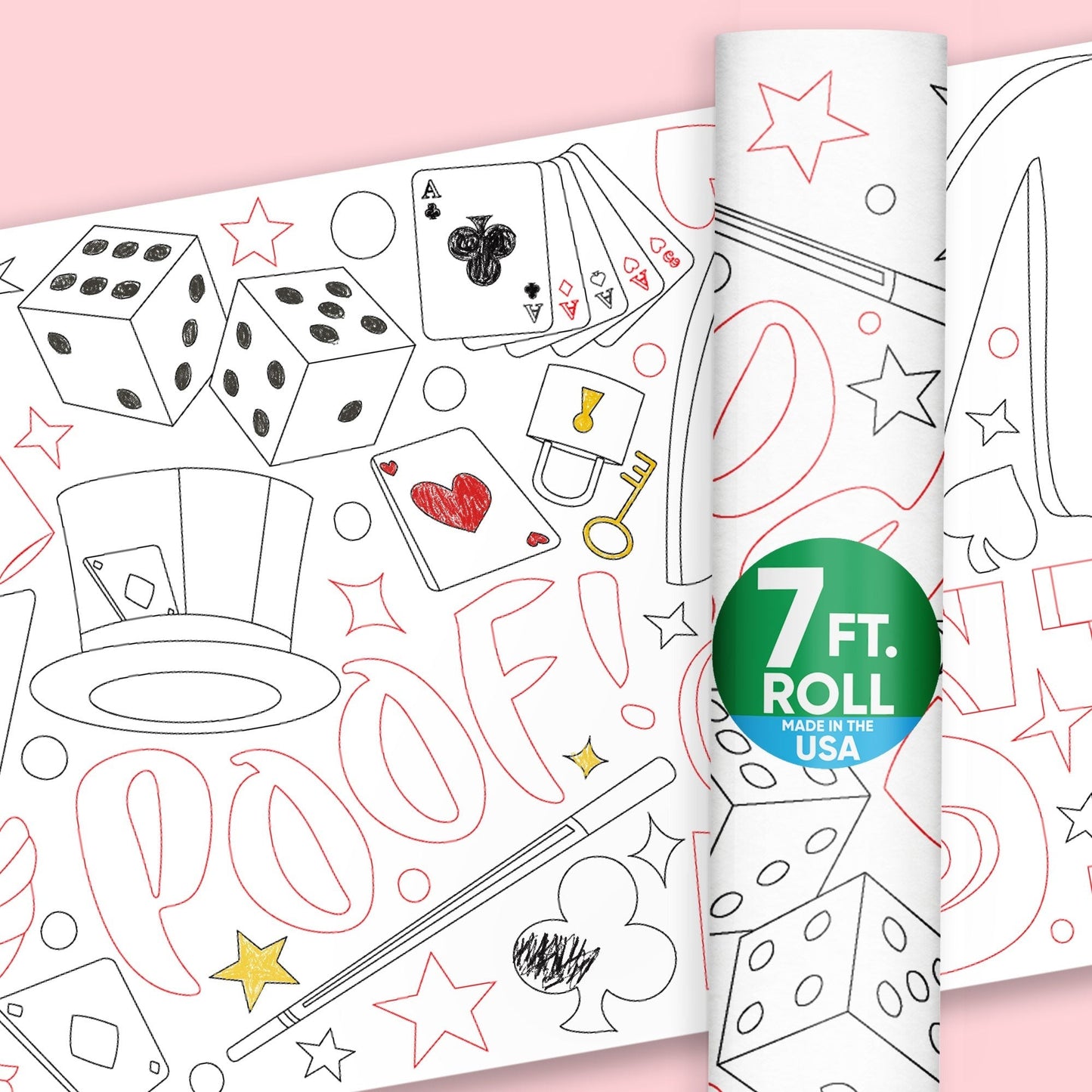 Magic Show - Coloring Table Runner - 7'
