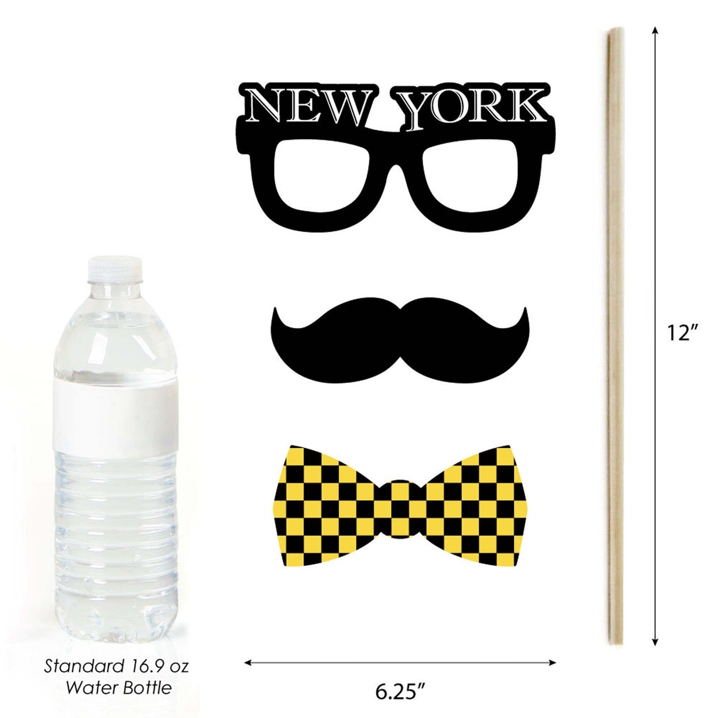 New York - NYC Cityscape Photo Booth Props - 20 Count