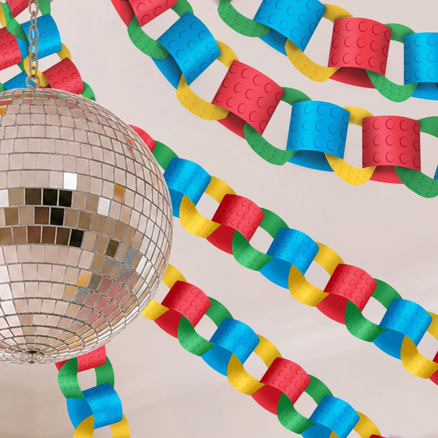 Building Blocks DIY Paper Chains - 128 Pc