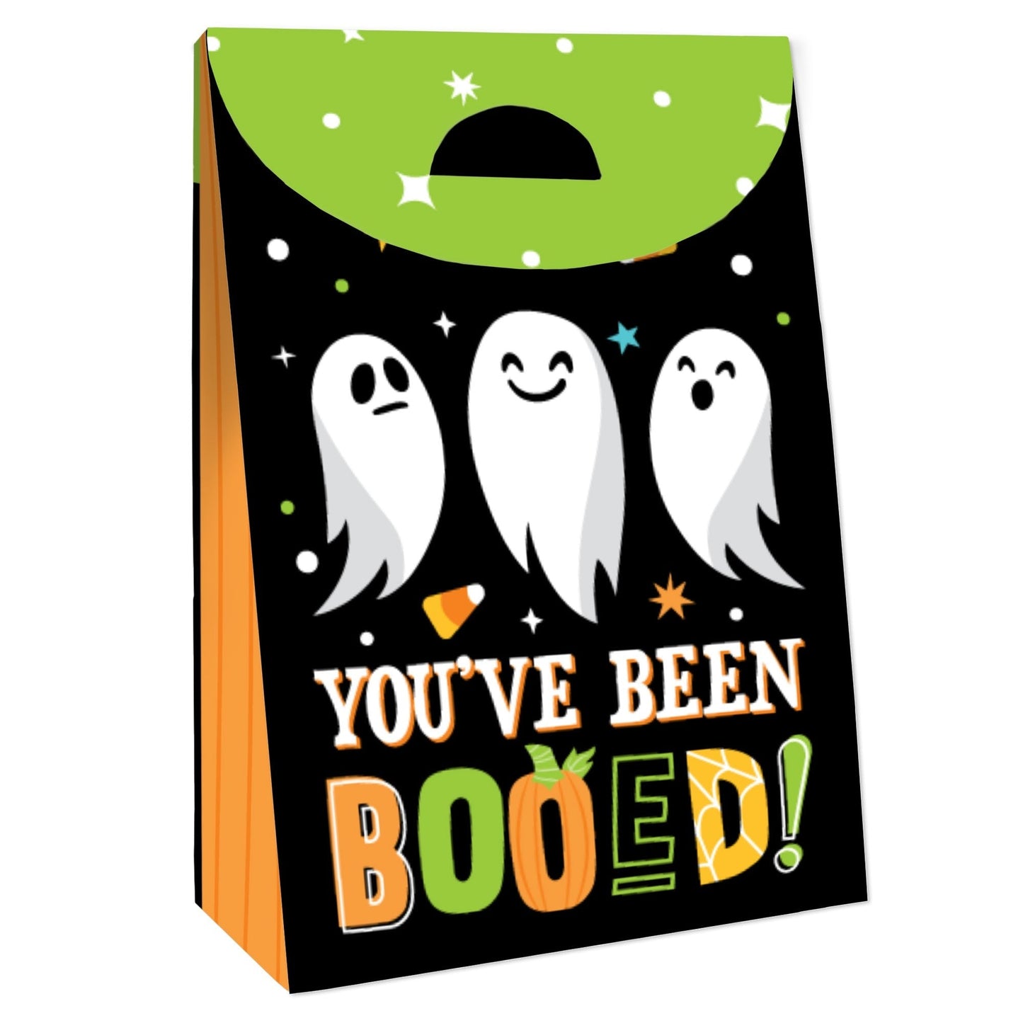 You've Been Booed - Ghost Halloween Gift Favor Bags - Party Goodie Boxes - Set of 12