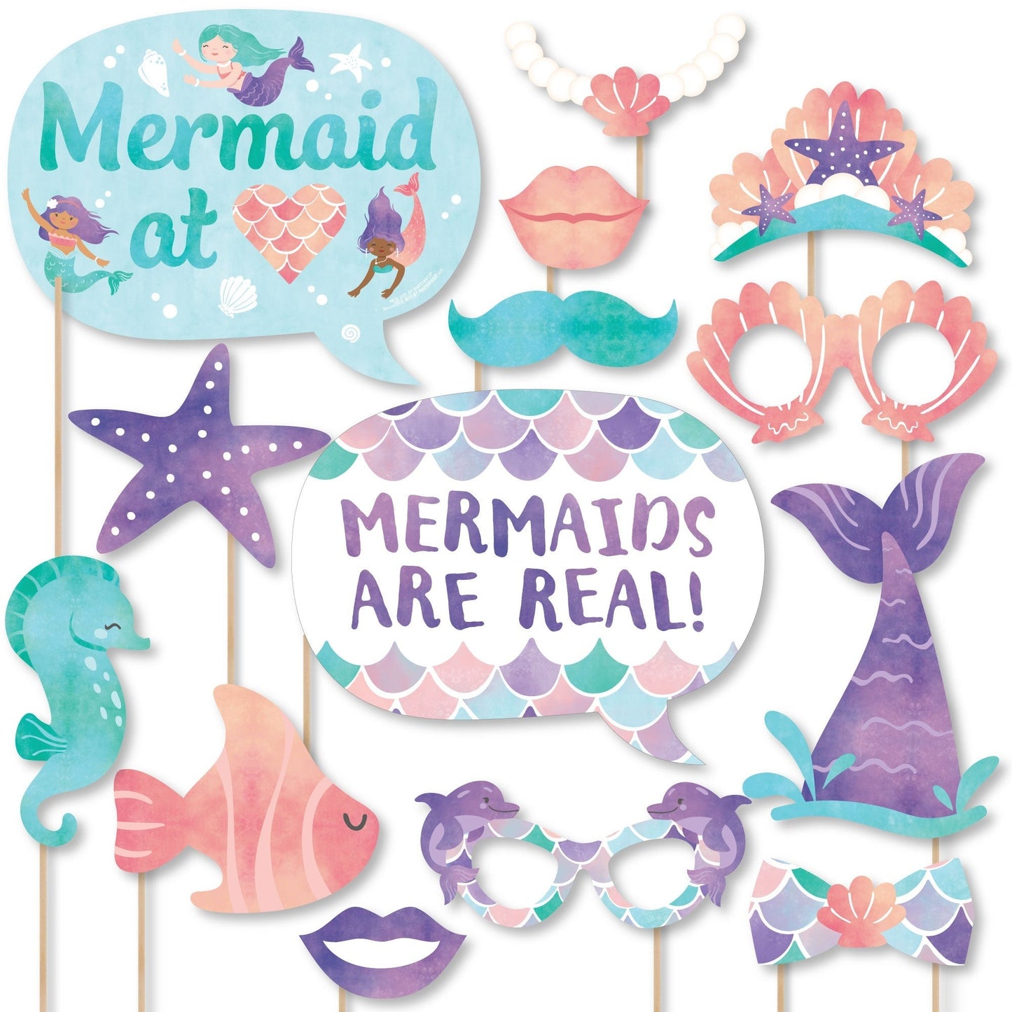 Mermaid Photo Props - 20 Ct