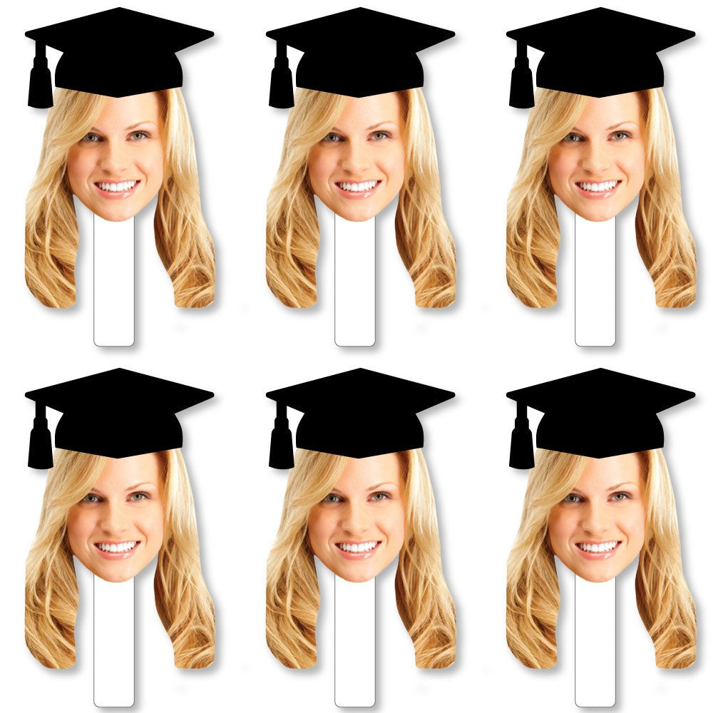 Custom Grad Cap Fun Face Cut Out Paddles