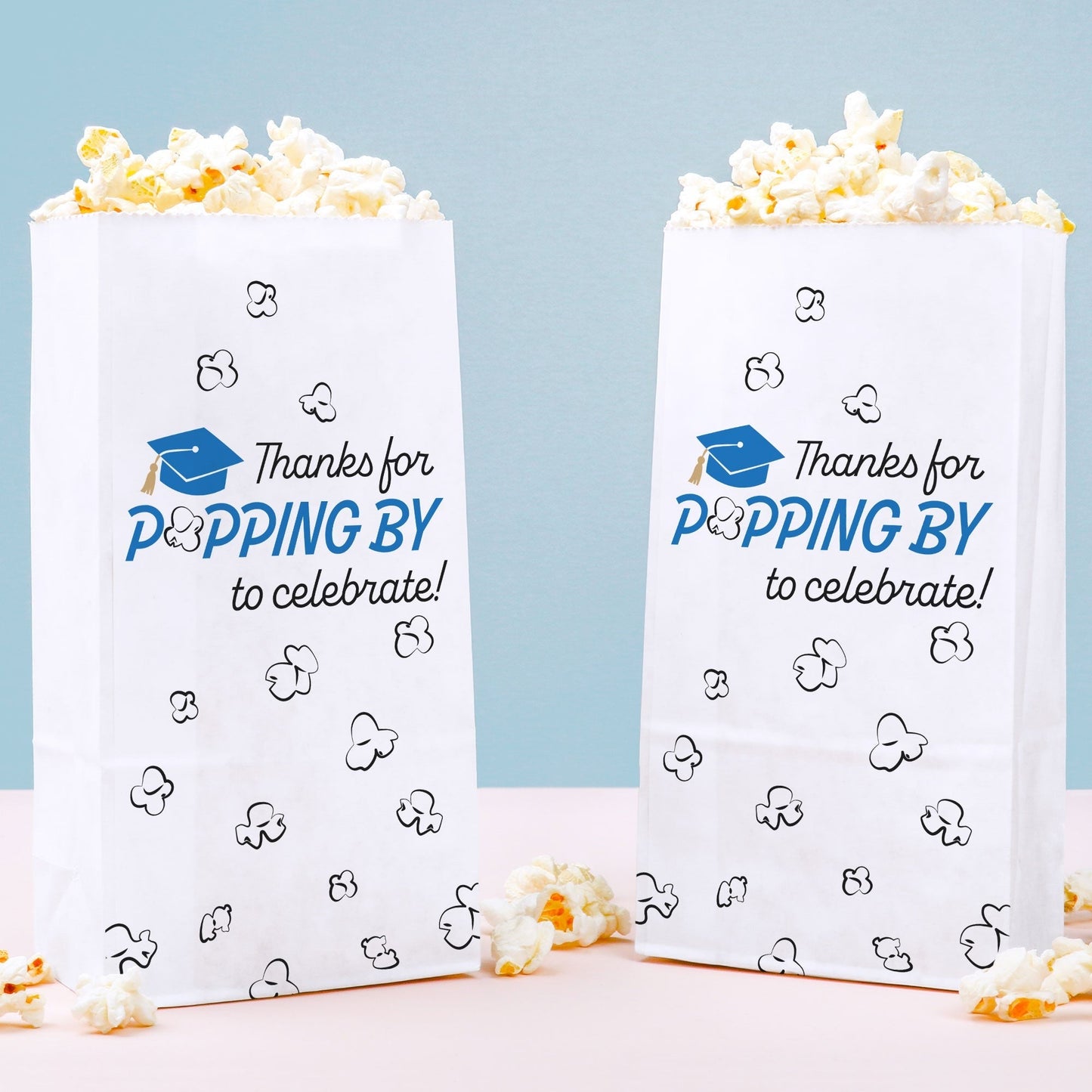 Popcorn Bags - Blue Grad - 25 Ct