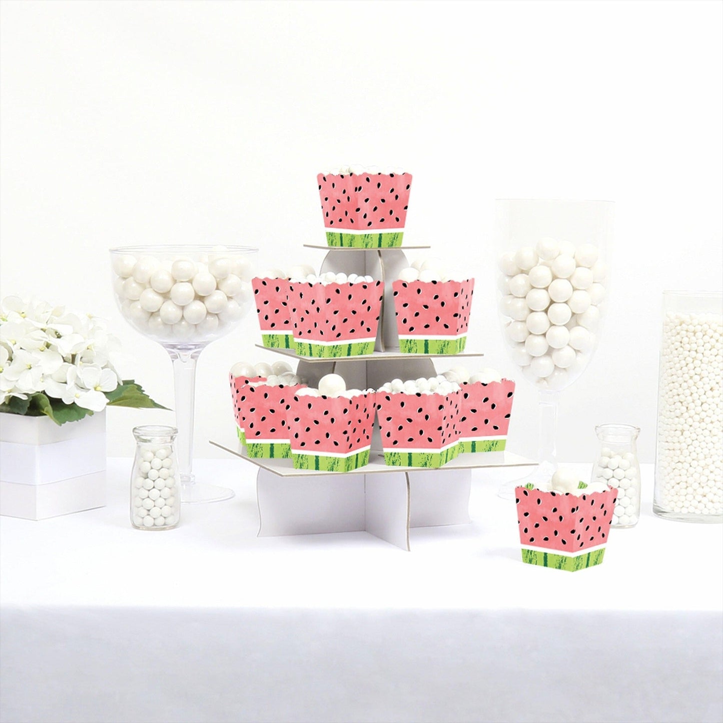 Sweet Watermelon - Party Mini Favor Boxes - Fruit Party Treat Candy Boxes - Set of 12