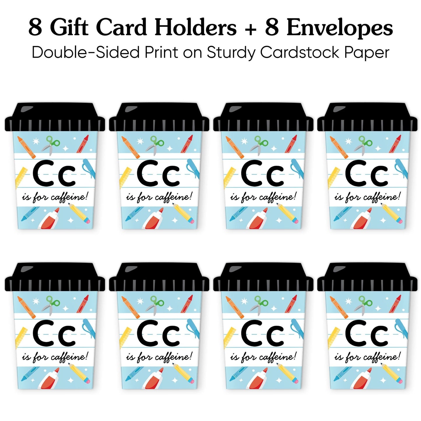 School Supplies Coffee Cup Nifty Gifty - 8 Ct