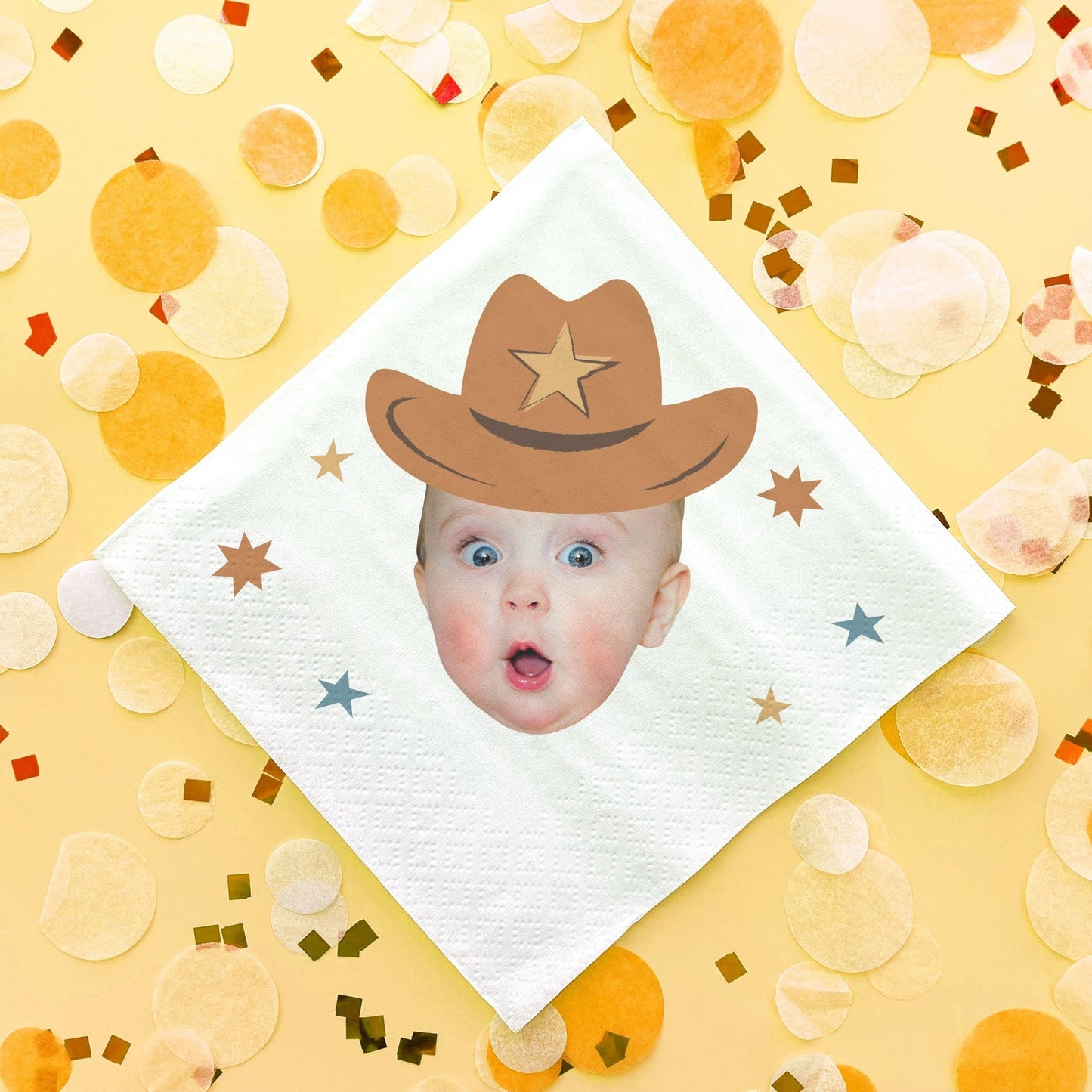 Custom Face Napkins - My First Rodeo