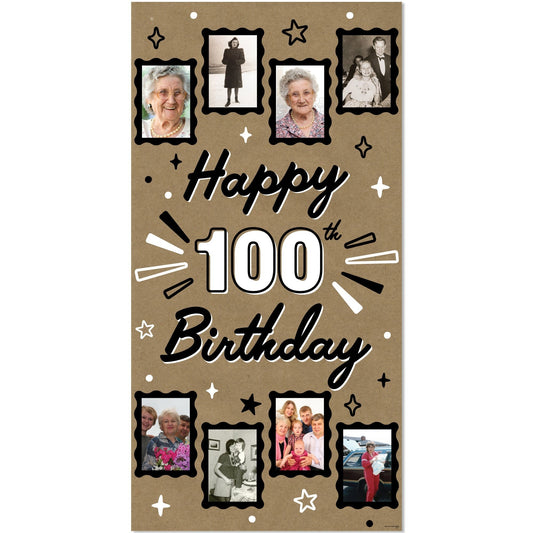 100th Birthday Kraft Photo Banner