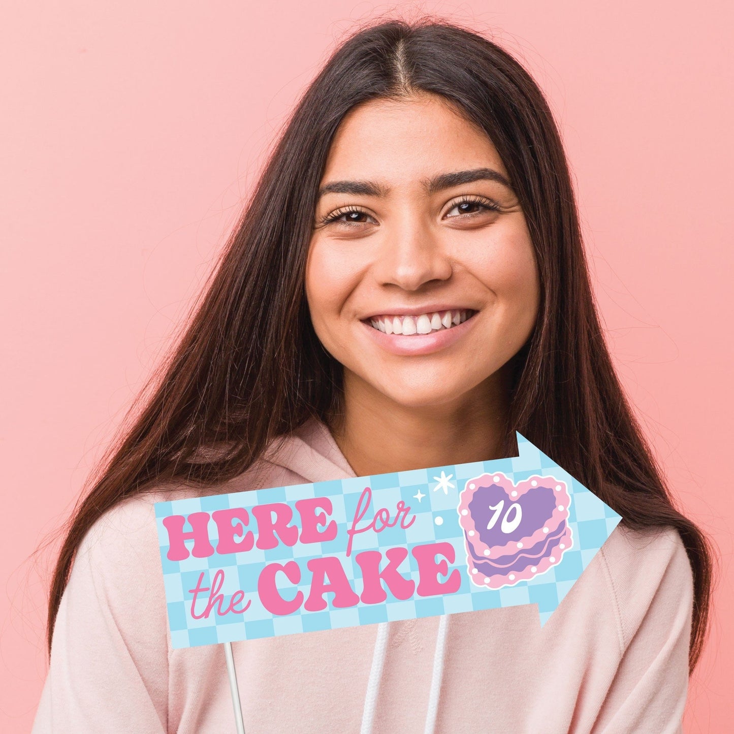 Preppy 10th Birthday Girl Funny Photo Props - 10 Ct