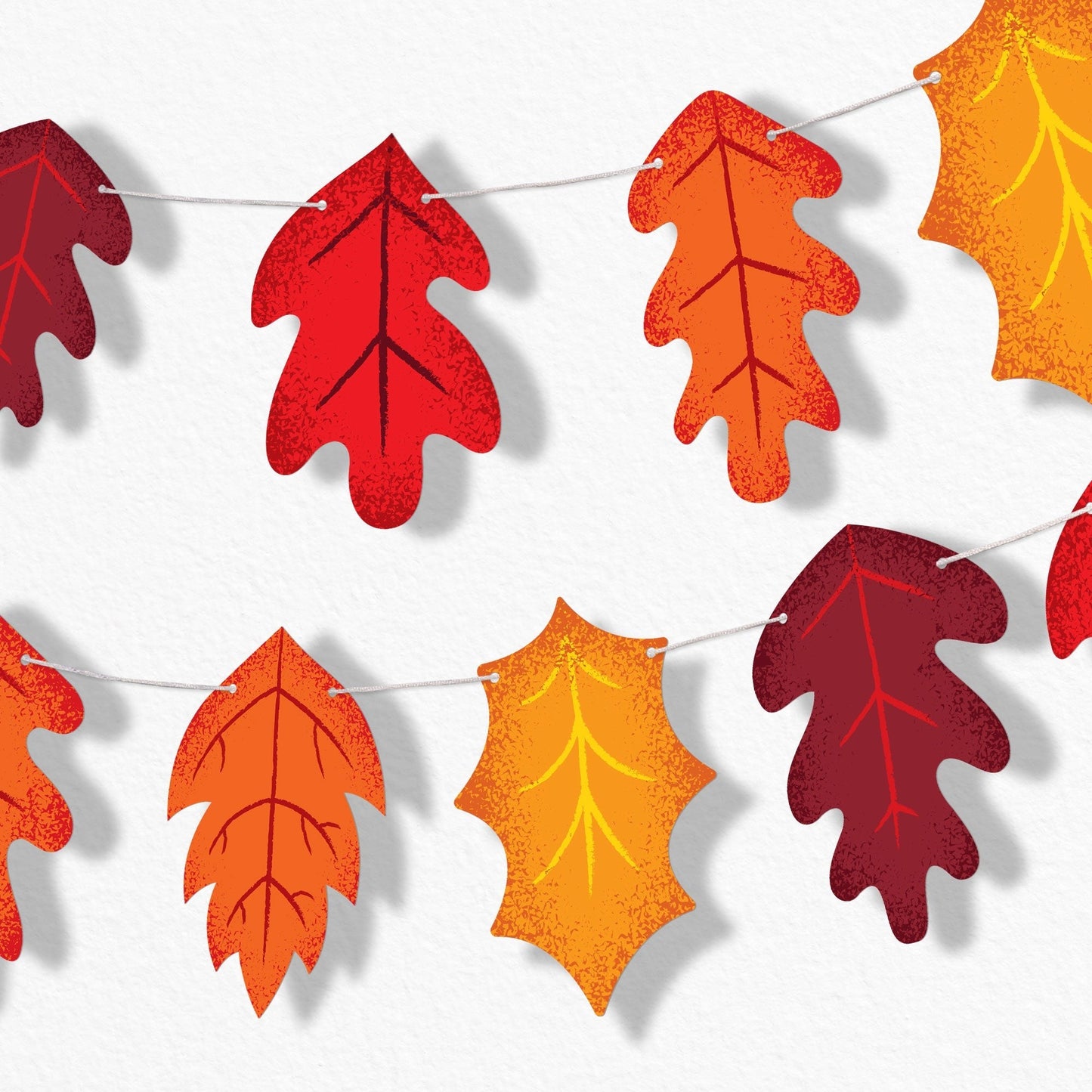 Fall Leaves Garland Banner - 15 Pc