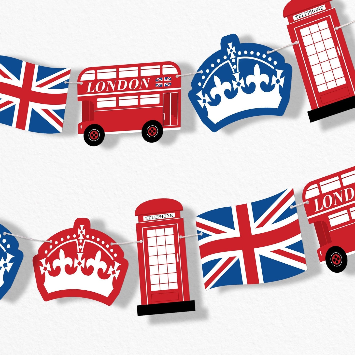 Cheerio, London Garland Banner - 15 Pc
