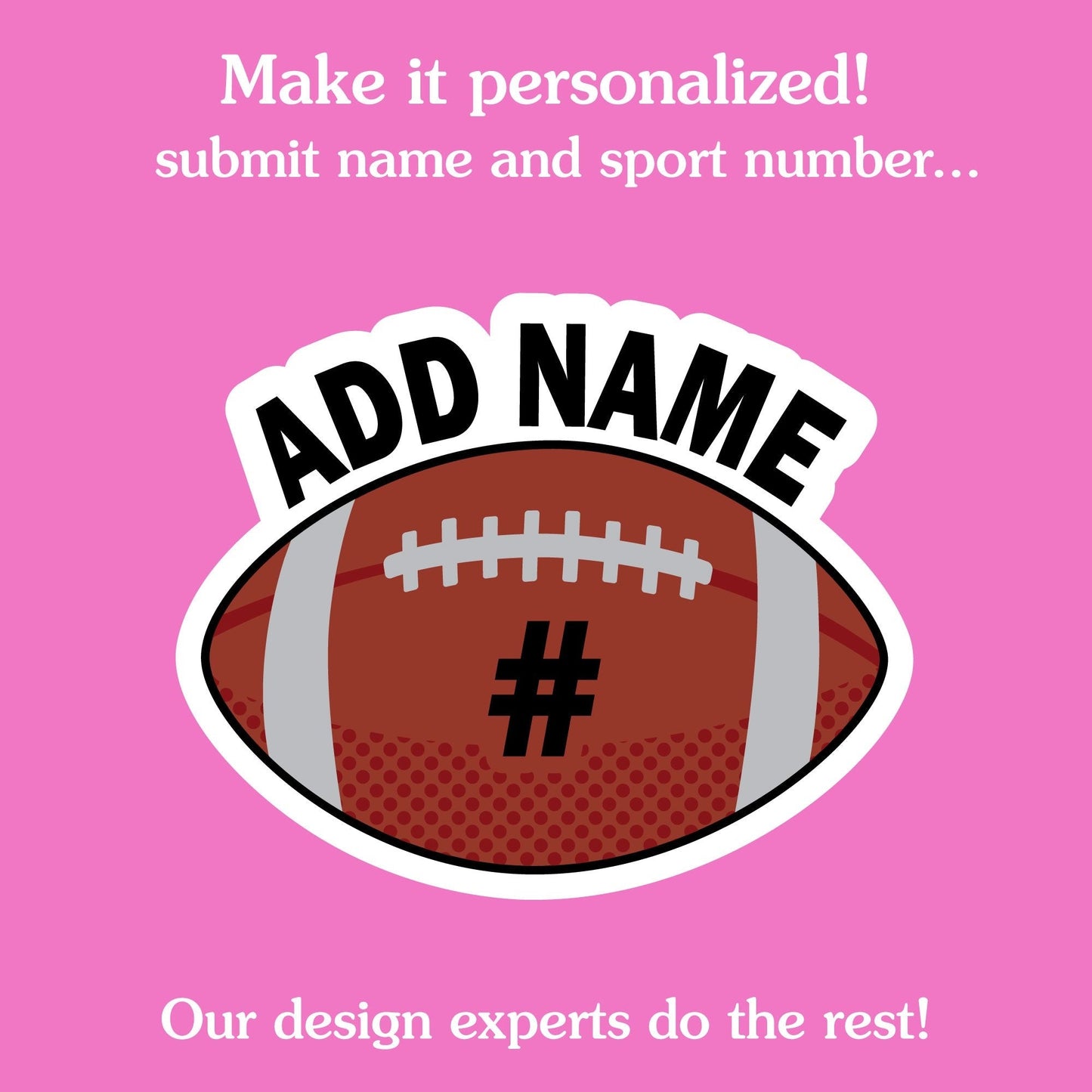 Custom Text Football Temporary Tattoos - 12 Ct