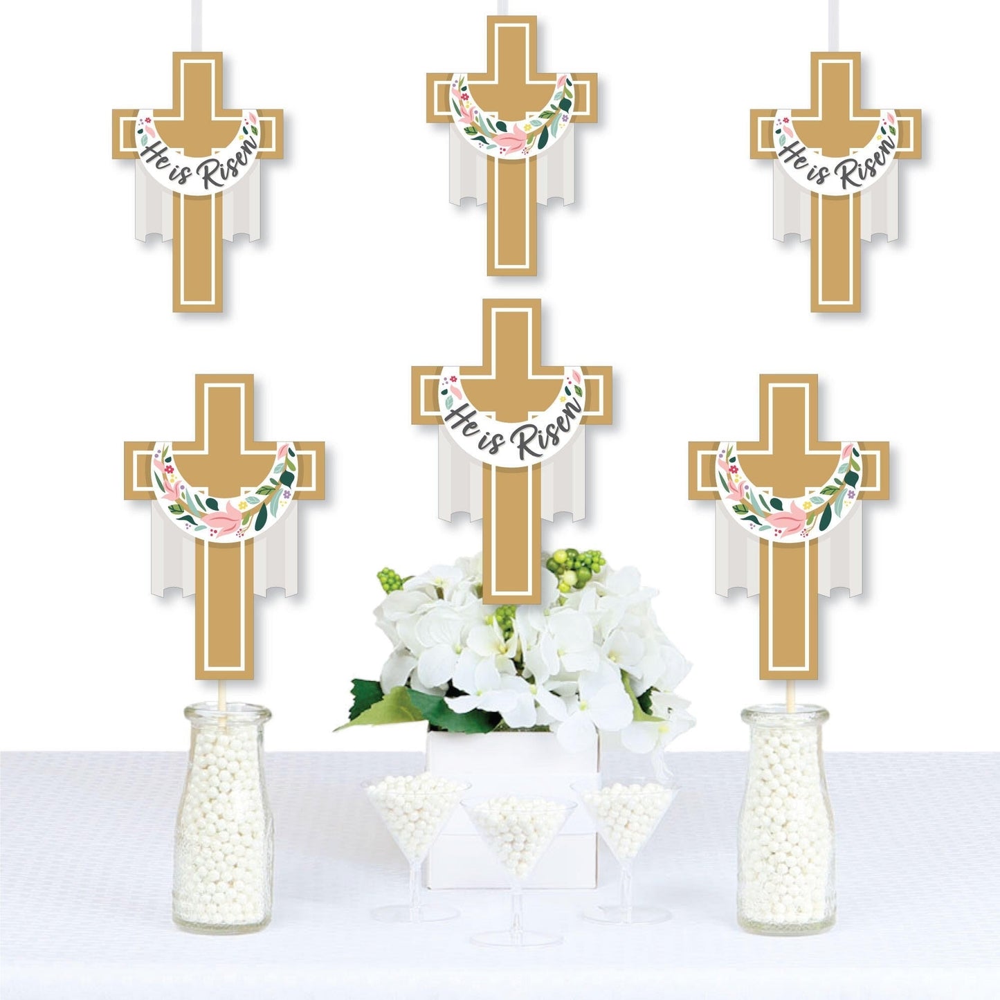Religious Easter - Cross Decorations DIY Christian Holiday Party Essentials - Set of 20