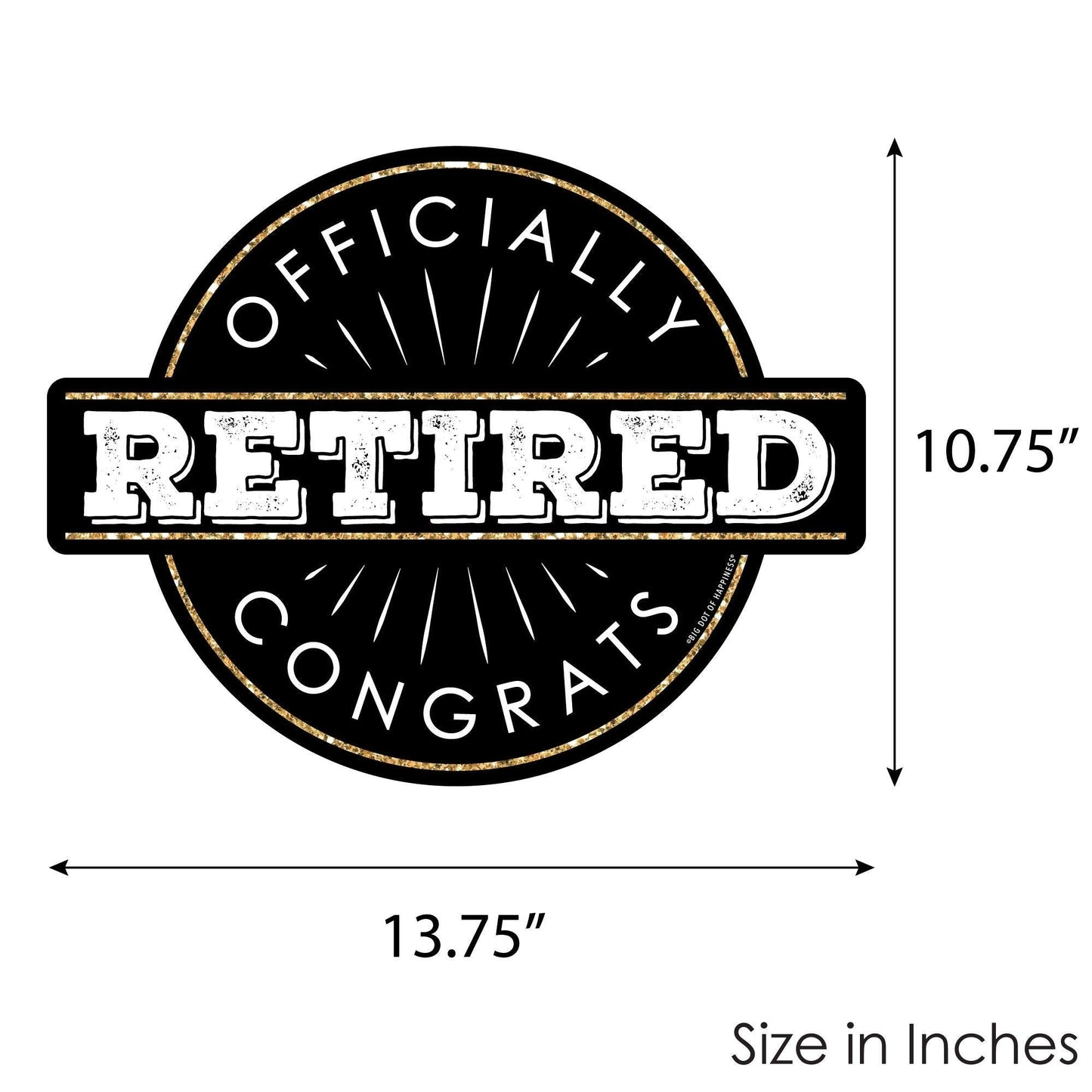 Happy Retirement - Hanging Porch Retirement Party Outdoor Decorations - Front Door Decor - 1 Piece Sign