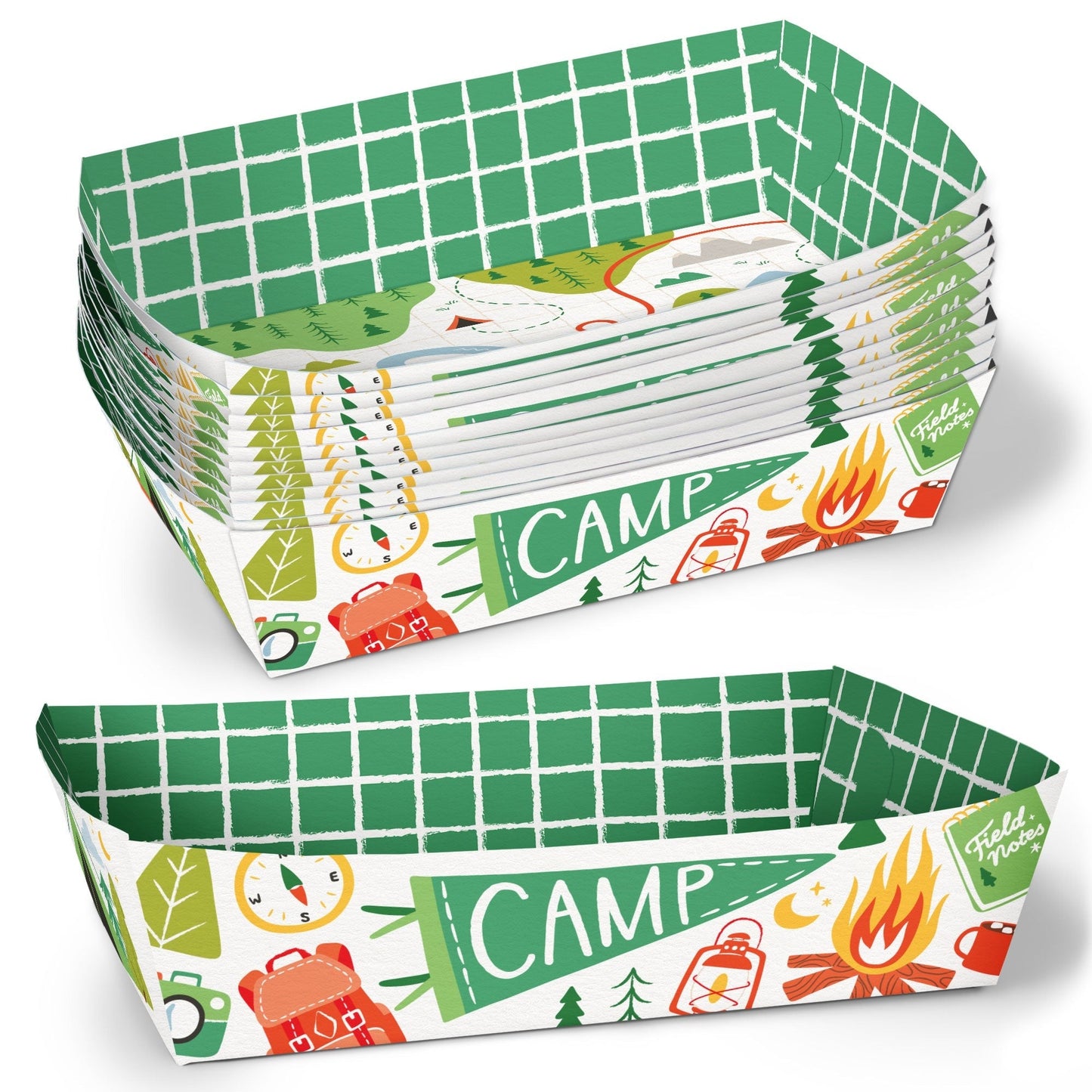 Camping Paper Food Trays