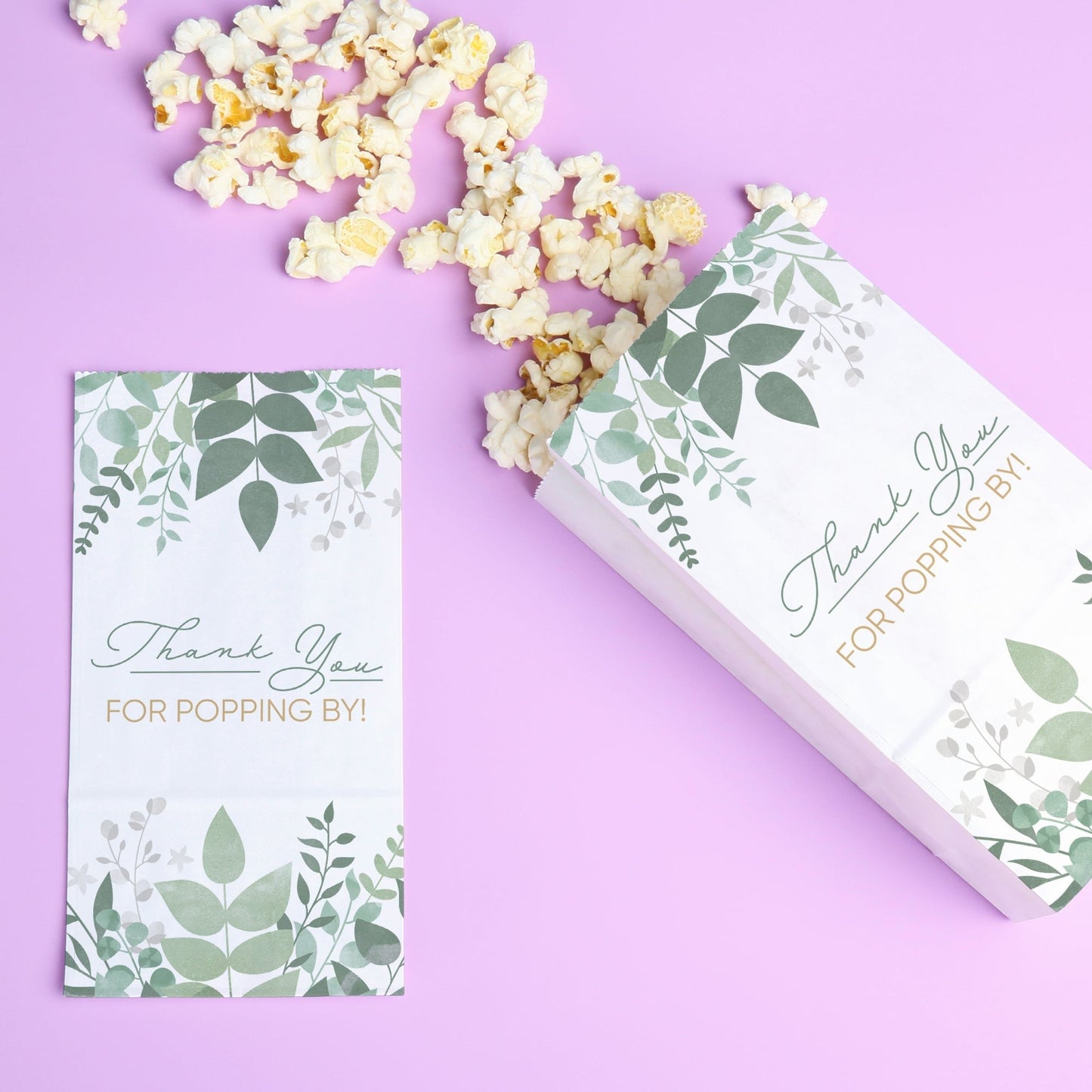 Popcorn Bags - Boho Botanical - 25 Ct