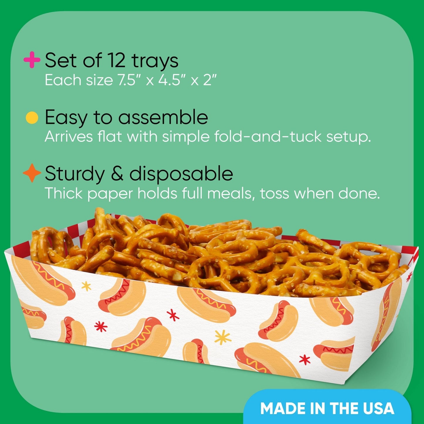 Hot Dog Paper Food Trays