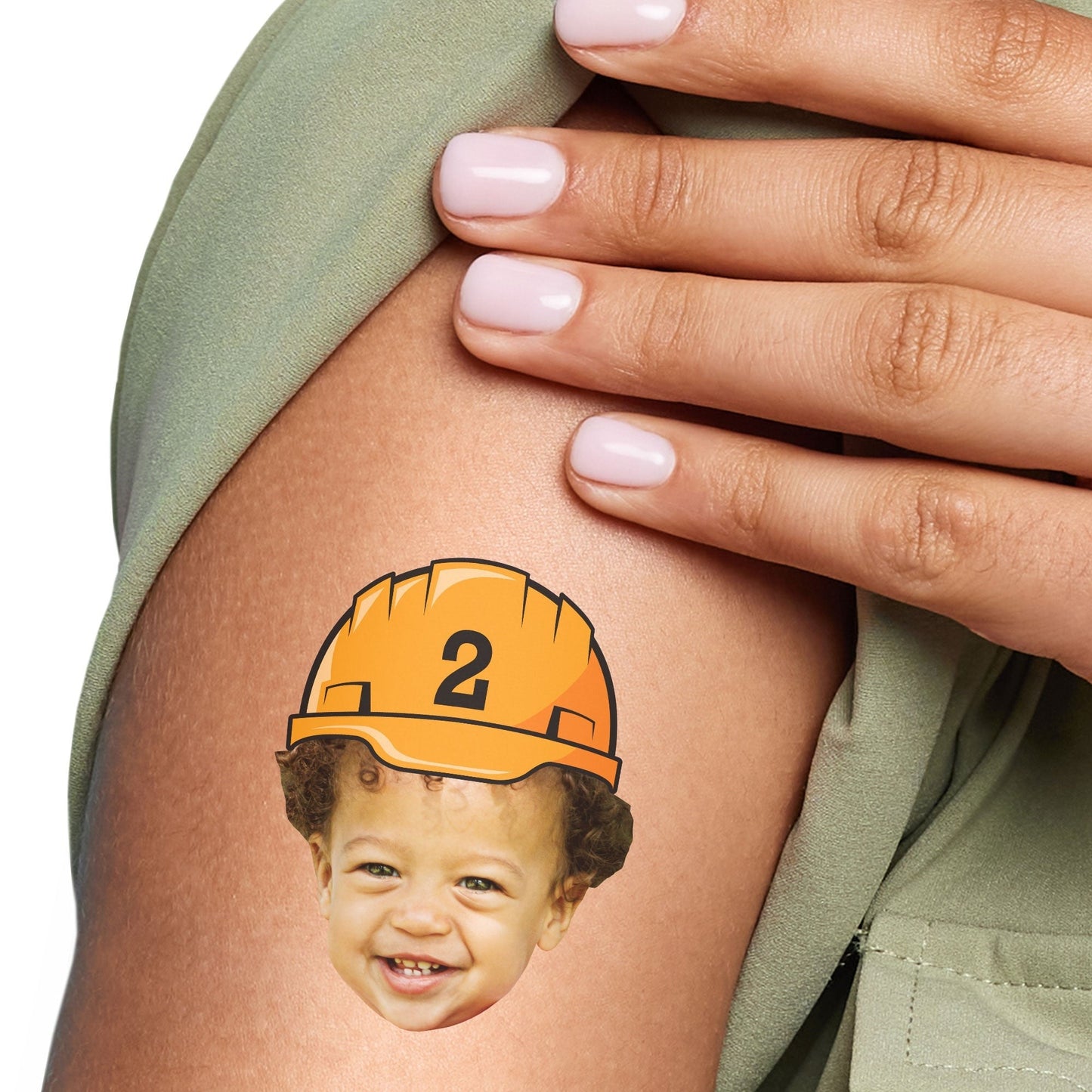 Custom Face Construction Temporary Tattoos - 12 Ct