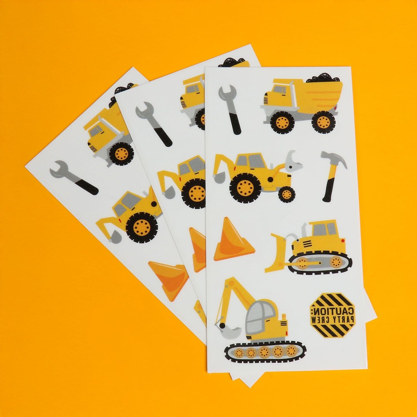 Dig It - Construction Temporary Tattoos - 96 Ct