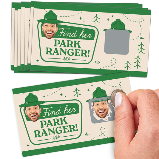 Custom Face Camp Bach Scratch Off Card Game - 22 Ct
