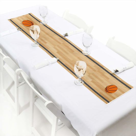 Nothin' But Net - Basketball - Petite Baby Shower or Birthday Party Paper Table Runner - 12" x 60"