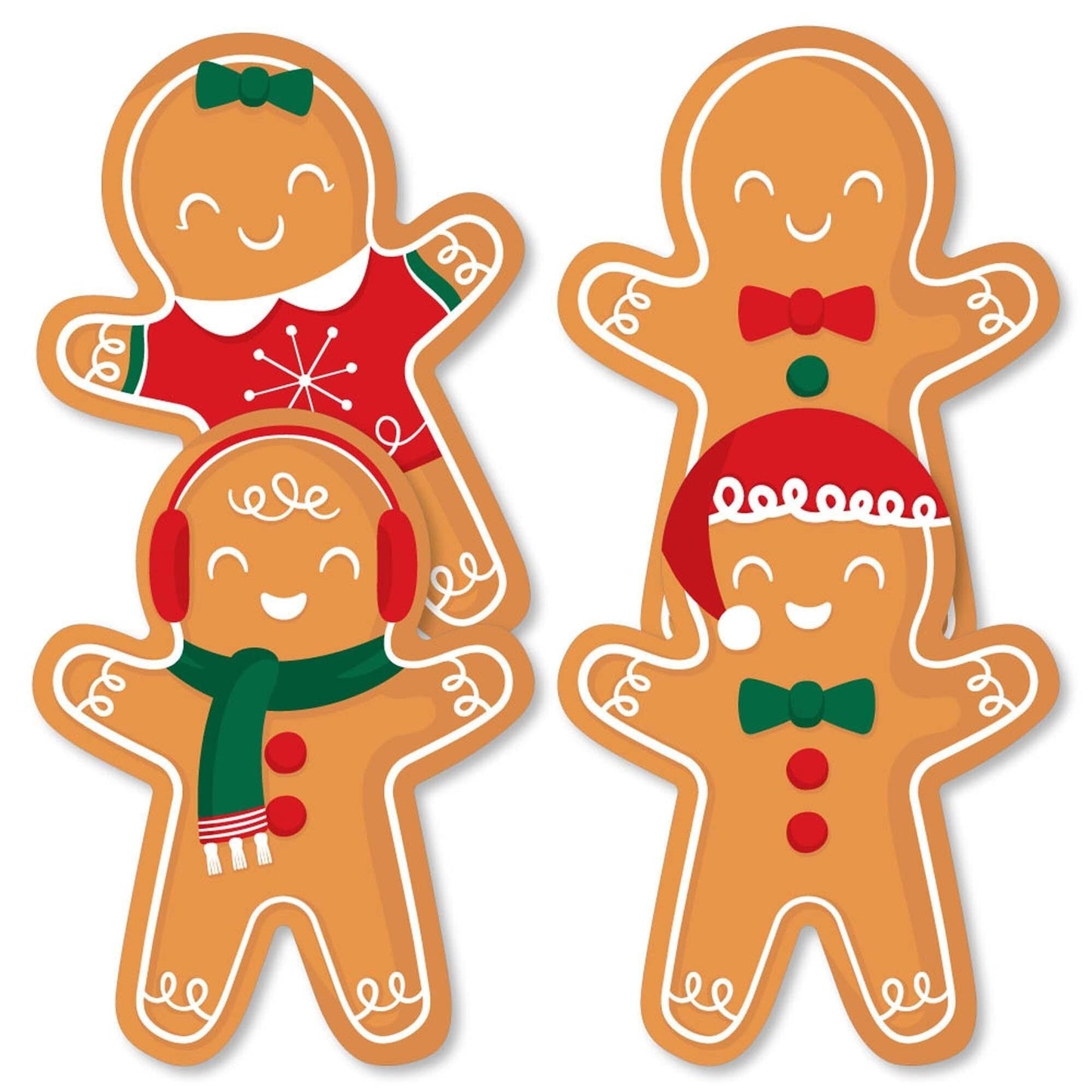 Gingerbread Christmas - Decorations DIY Gingerbread Man Holiday Party Essentials - Set of 20
