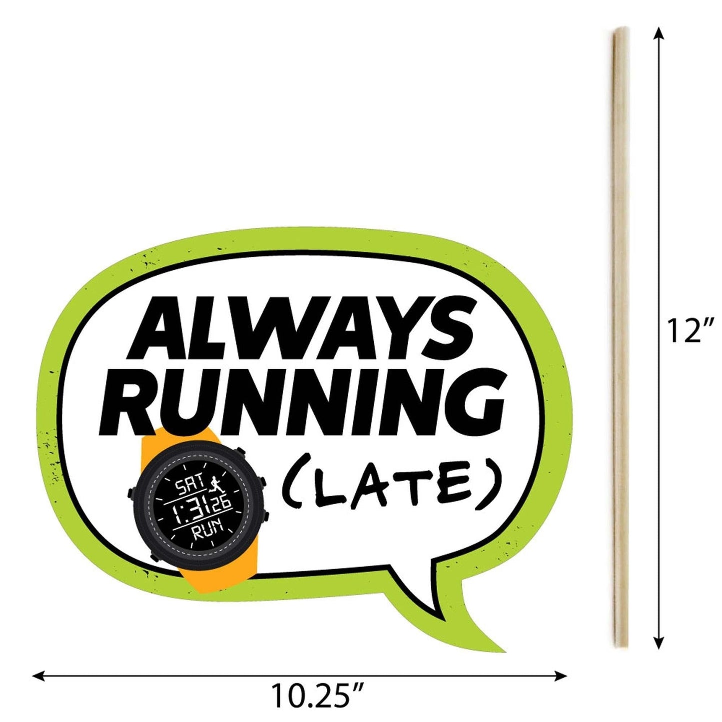 Funny Set The Pace - Running - 10 Piece Track, Cross Country or Marathon Photo Booth Props Kit