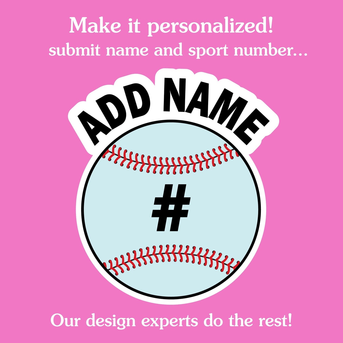 Custom Text Baseball Temporary Tattoos - 12 Ct
