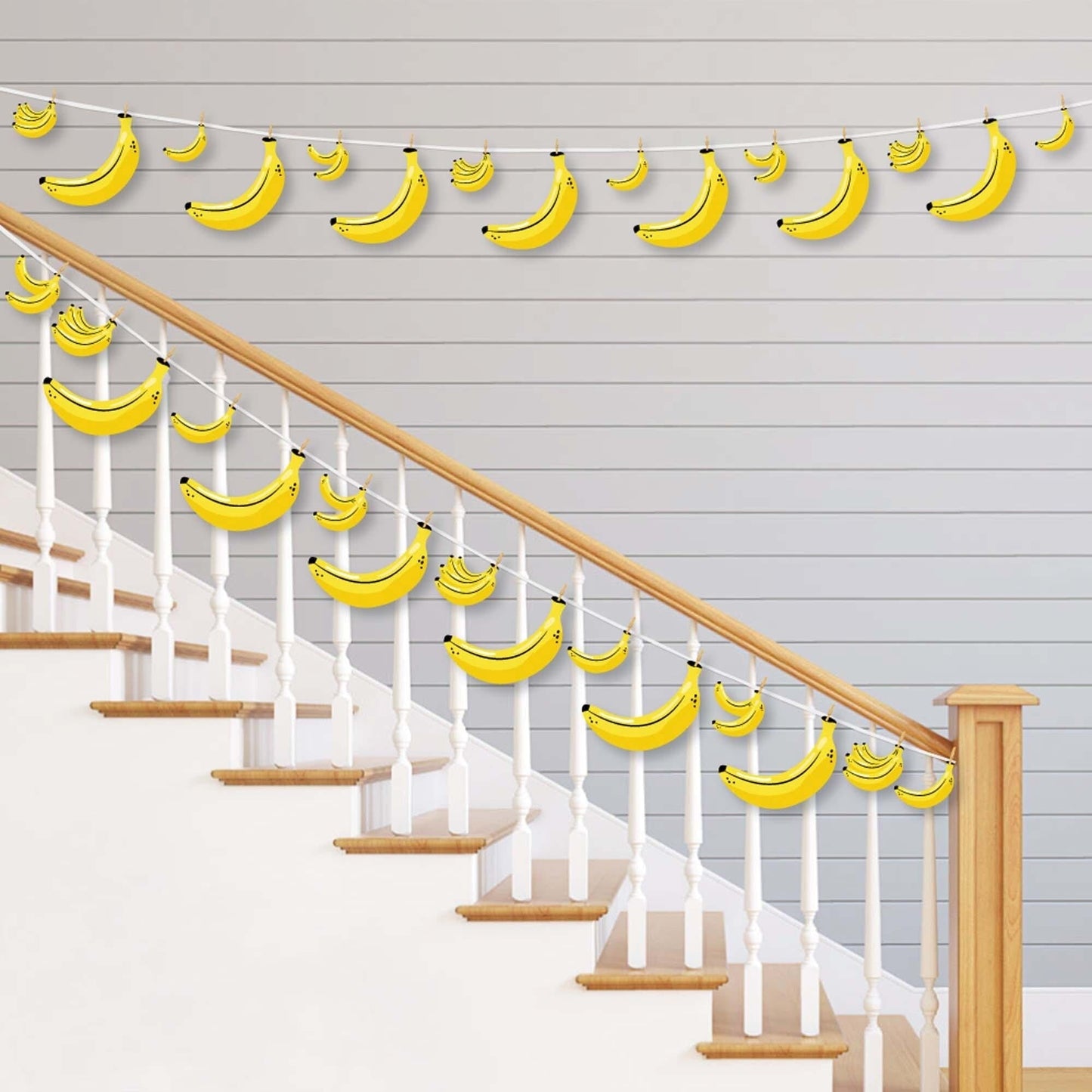 Let's Go Bananas - Tropical Party DIY Decorations - Clothespin Garland Banner - 44 Pieces